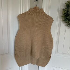 Double Zero Knit Turtleneck Tunic Vest